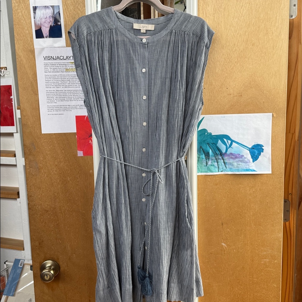 Grey Dress With Belt